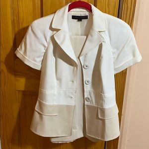 Two tone pants suit